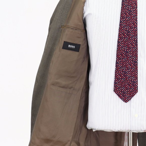 Hugo Boss 40R Beige HB 3-Button Sport Coat Blazer Jacket V694 - Picture 9 of 11